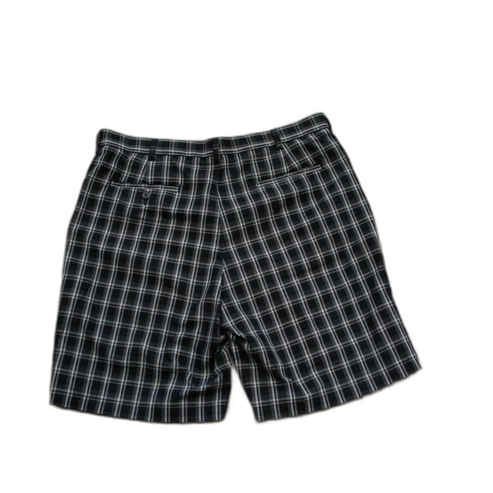 PGA TOUR Men’s Plaid Golf Shorts Size 38 Black Gray Performance Polyester - Picture 4 of 6